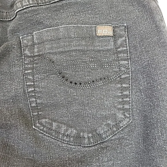 French‎ Dressing Blues FDJ Jeans Womens Size 8 Peggy Black Wide Straight Leg - Picture 10 of 12